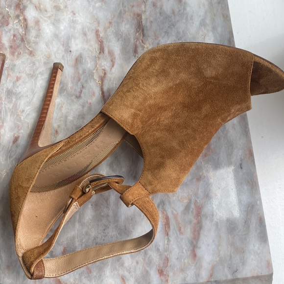 BURBERRY 🍁High Heel Authentic Sandals Suede - Picture 7 of 9